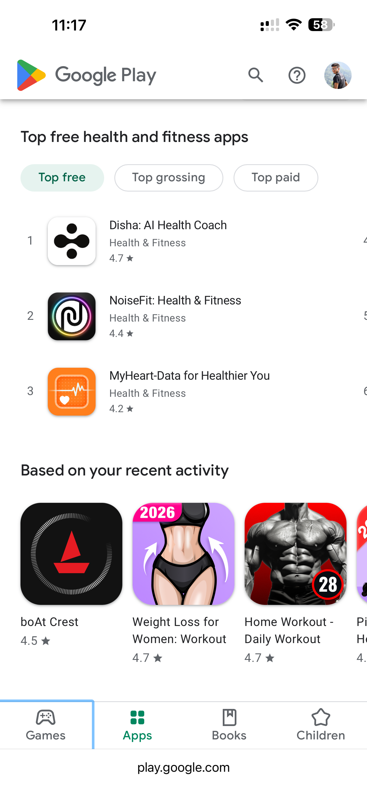 Disha #1 Trending on Google Play Store — Health and Fitness category in India